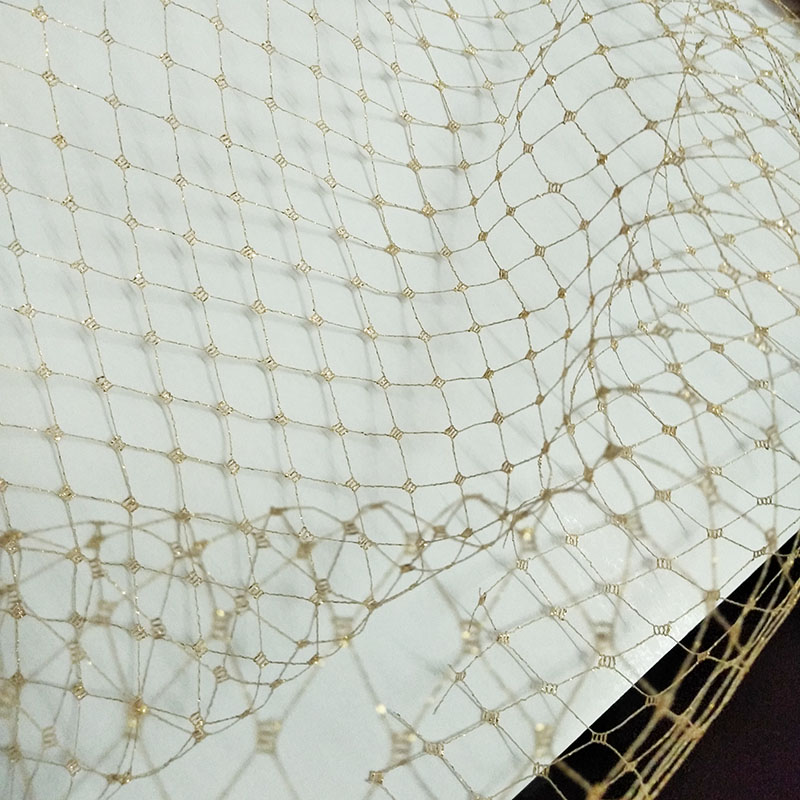 Crystal Mesh Fabric - Elmas Desenli Siyah File Kumaş Masquerade