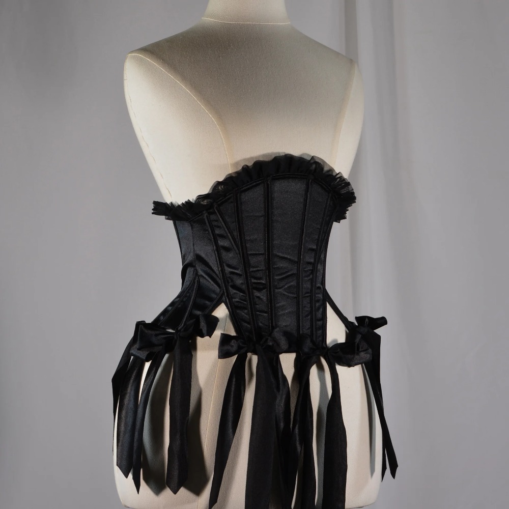 Kadın Siyah Korse Büstiyer Bağ - Tassel Fringe Trim incelemesi ve fiyatı